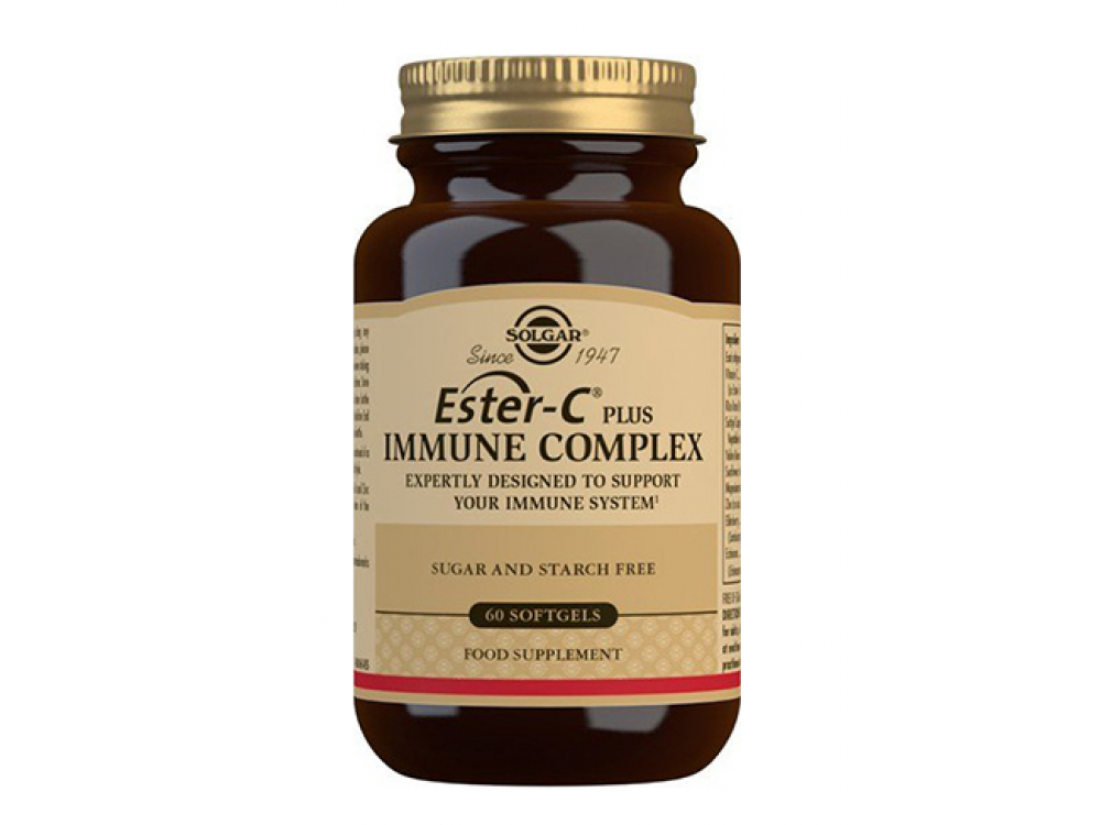Solgar Ester-C Plus Immune Complex, Βιταμίνη C σε εστερική μορφή,  60caps (soft)