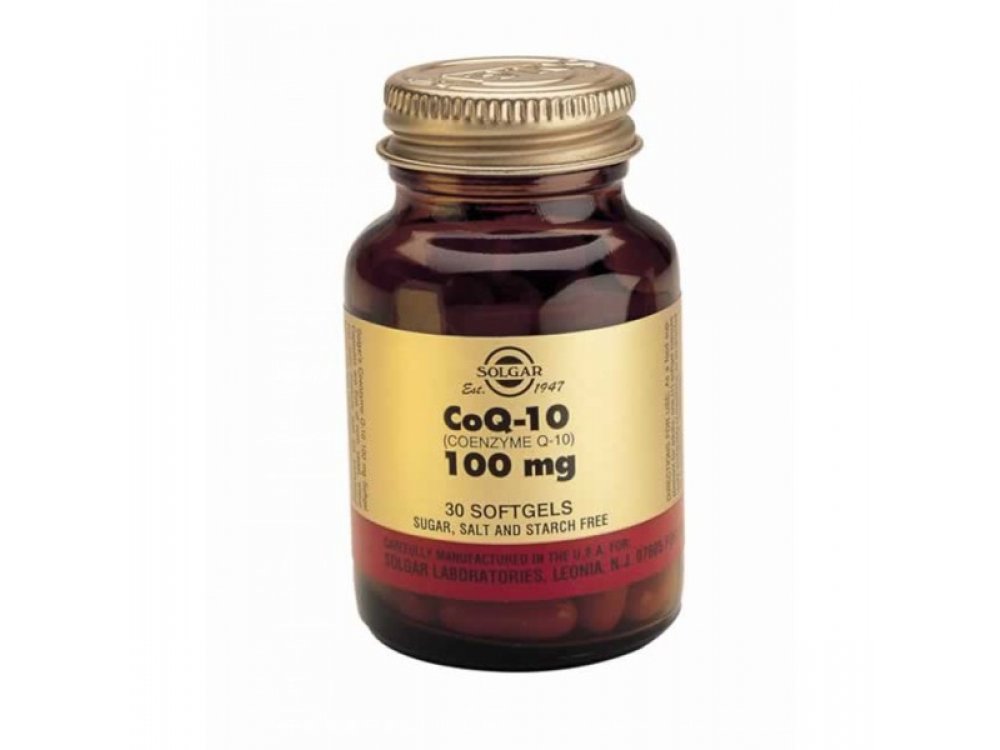 Solgar Coenzyme Q10 100mg Συμπλήρωμα Διατροφής για Ενίσχυση Ενέργειας, Ενδυνάμωση Καρδιαγγειακού & Ανοσοποιητικού Συστήματος - Αντιγηραντική Δράση, 30softgels