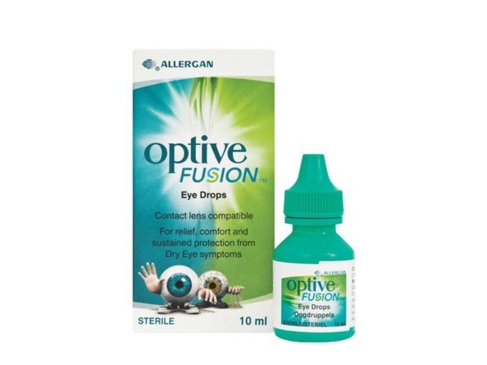 Allergan Optive Fusion, Λιπαντικές Οφθαλμικές Σταγόνες, 10ml