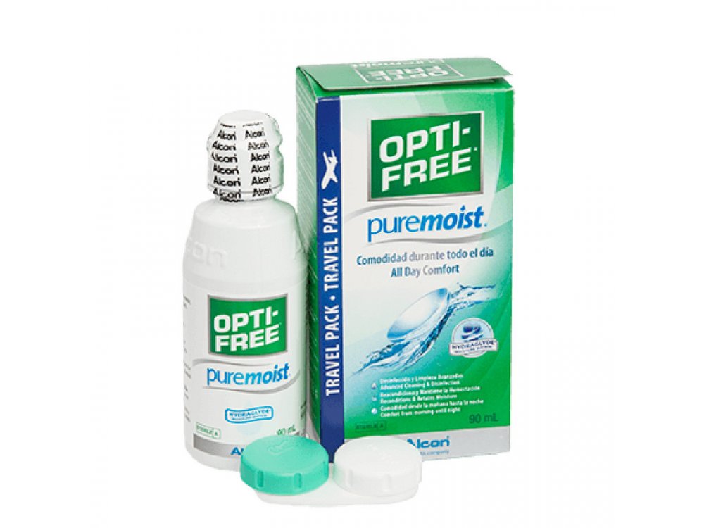 Opti-Free Pure Moist Travel Pack, All Day Comfort,  90ml