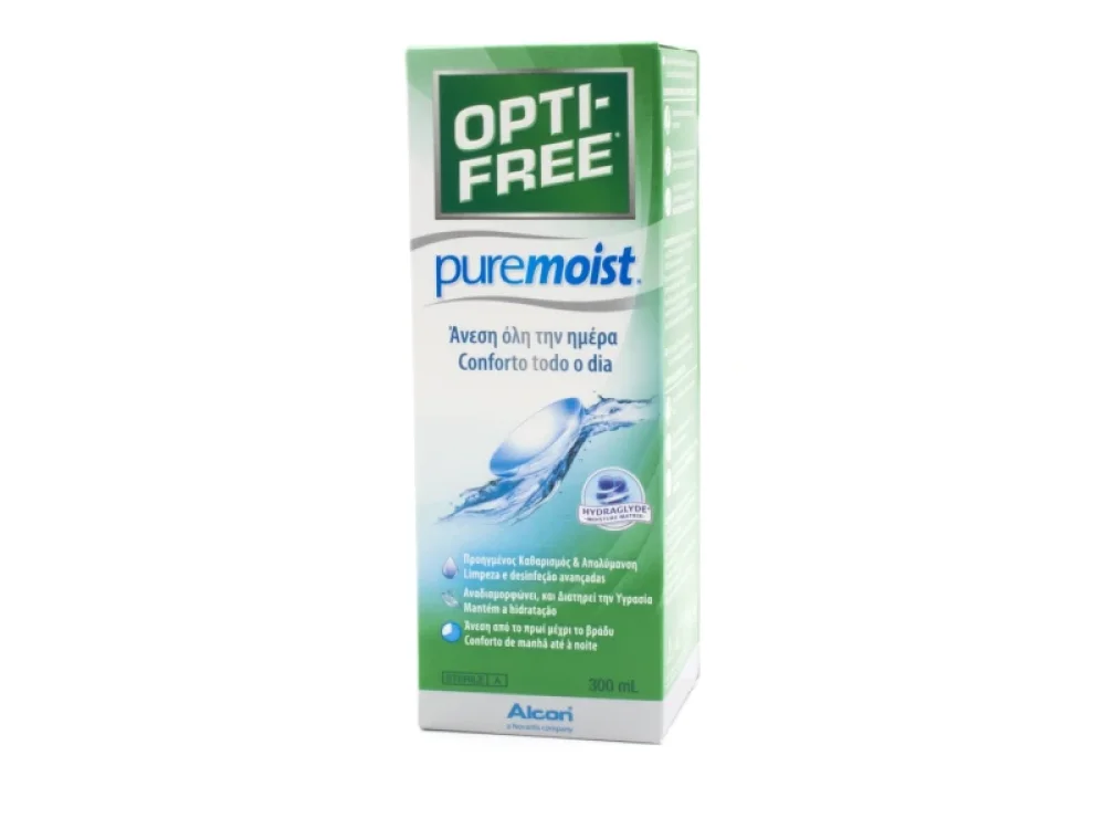 Alcon Opti Free Puremoist Υγρό Φακών Επαφής, 300ml