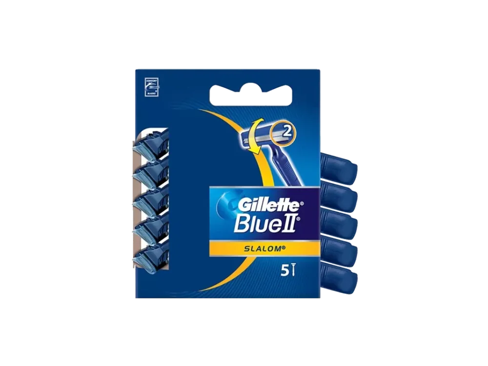 Gillette Blue II Slalom, Ξυραφάκια μίας χρήσης, 5τμχ