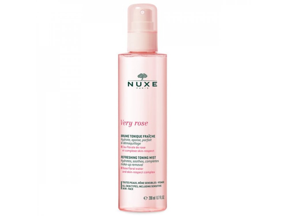 Nuxe Very Rose Refreshing Toning Mist Τονωτικό & Ενυδατικό Mist, Ολοκληρώνει το Ντεμακιγιάζ, 200ml