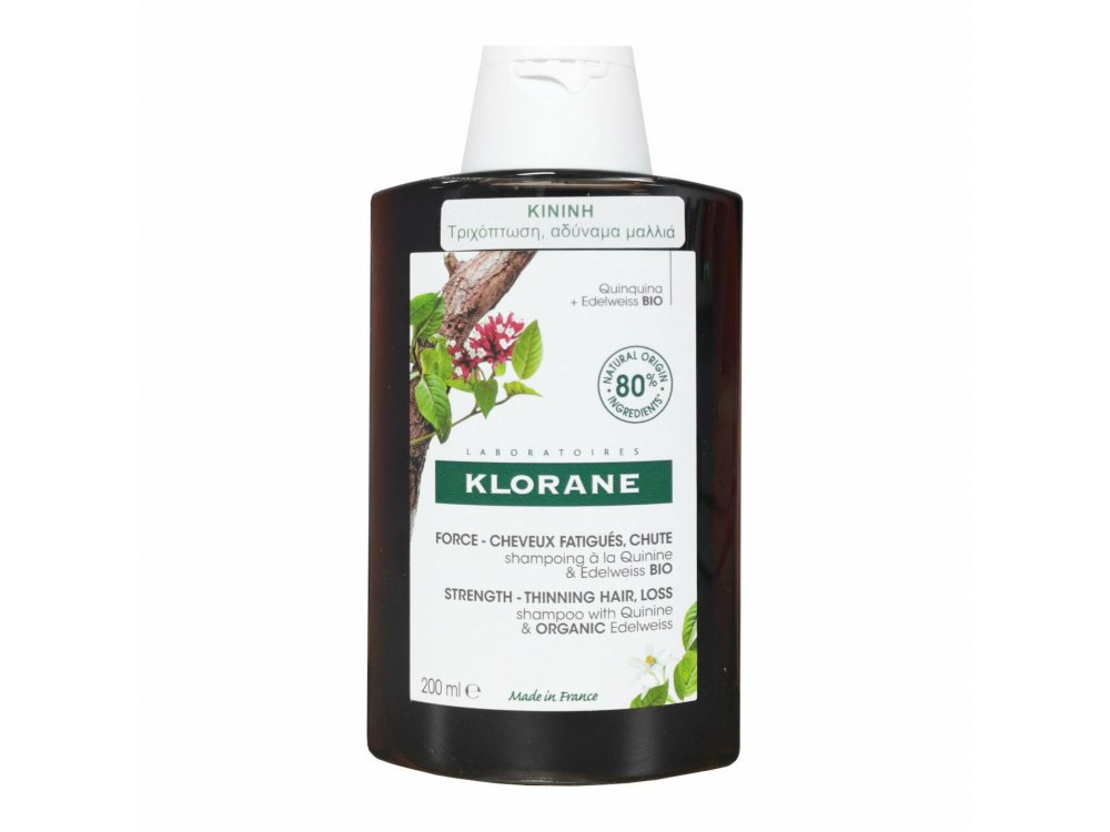 Klorane Force Shampoo Anti Hair Loss With Quinine & Organic Edelweiss, 200ml