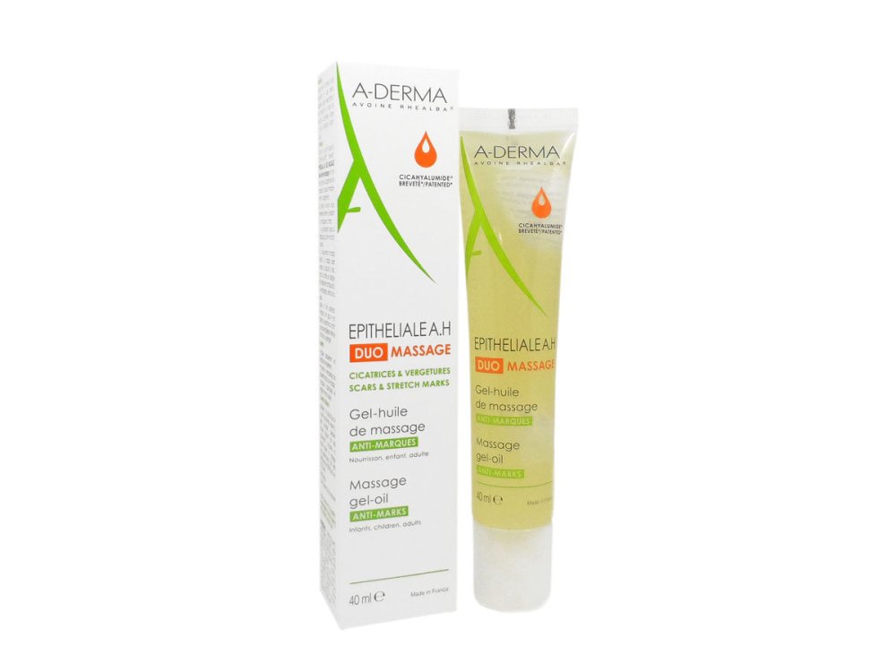 A-Derma Epitheliale A.H Massage Gel Huile Anti Marques, Έλαιο Μασάζ για την Αντιμετώπιση Ουλών & Ραγάδων, 40ml