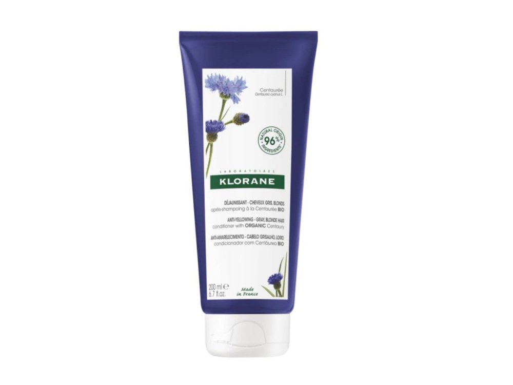 Klorane Centaurea Anti-Yellowing Conditioner, Μαλακτική Κρέμα Μαλλιών Κατά του Κιτρινίσματος, 200ml