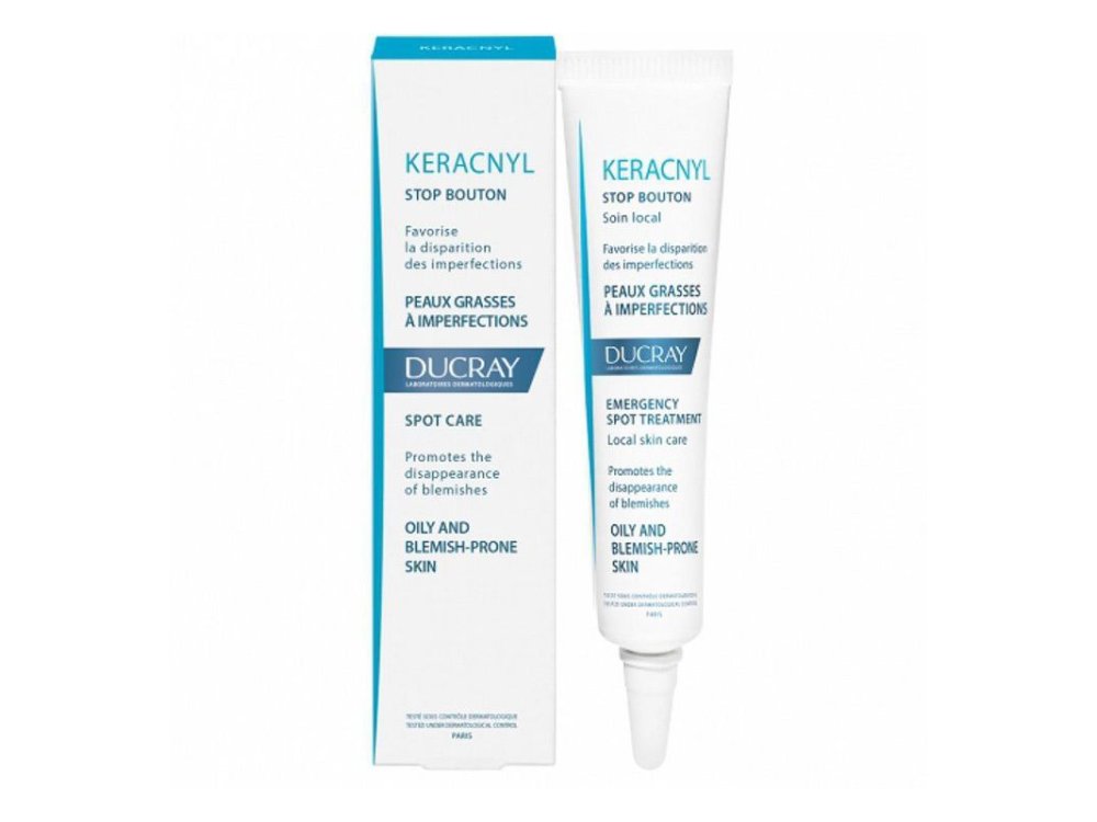 DUCRAY Keracnyl Stop Bouton, Τοπική Κρέμα για Σπυράκια, 10ml