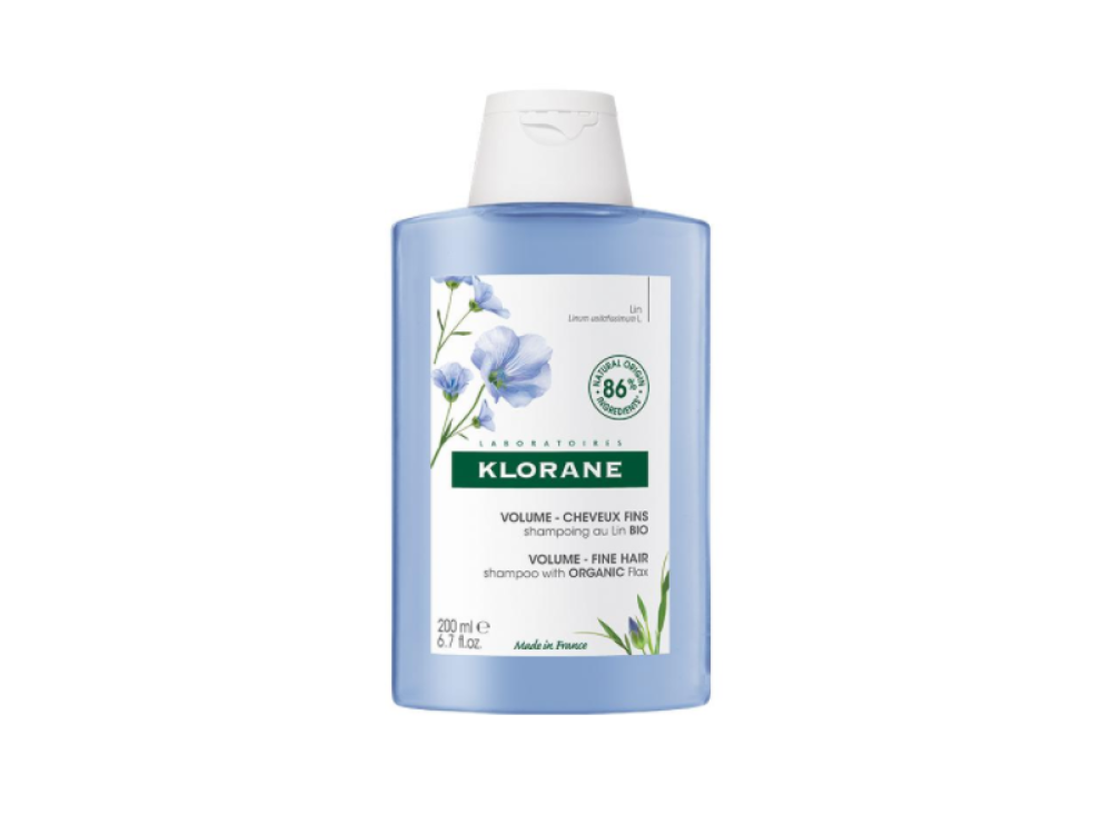 Klorane Linum Shampoo, Σαμπουάν για Όγκο με Ίνες Λιναριού BIO, 200ml
