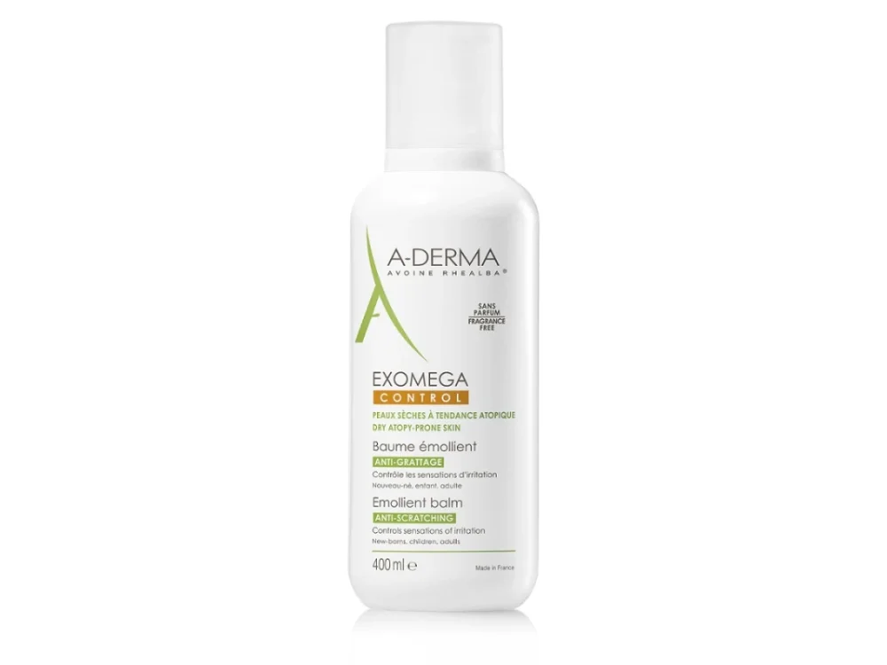 A-Derma Exomega Control Baume Emollient Rich Μαλακτικό Βάλσαμο Κατά του Κνησμού, 400ml