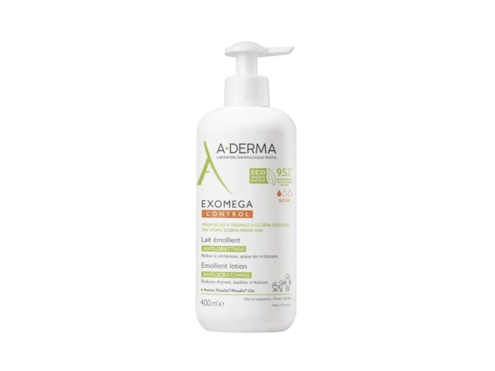 A-Derma Exomega Control Lait Emollient Anti-Scratching Μαλακτικό Γαλάκτωμα για Ξηρό Δέρμα, 400ml