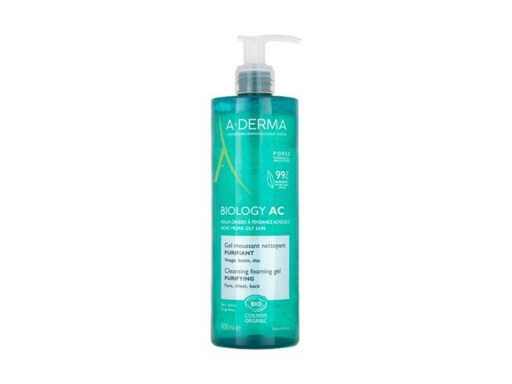 A-Derma Biology AC Cleansing Foaming Gel Purifying Τζελ Καθαρισμού Προσώπου, 400ml