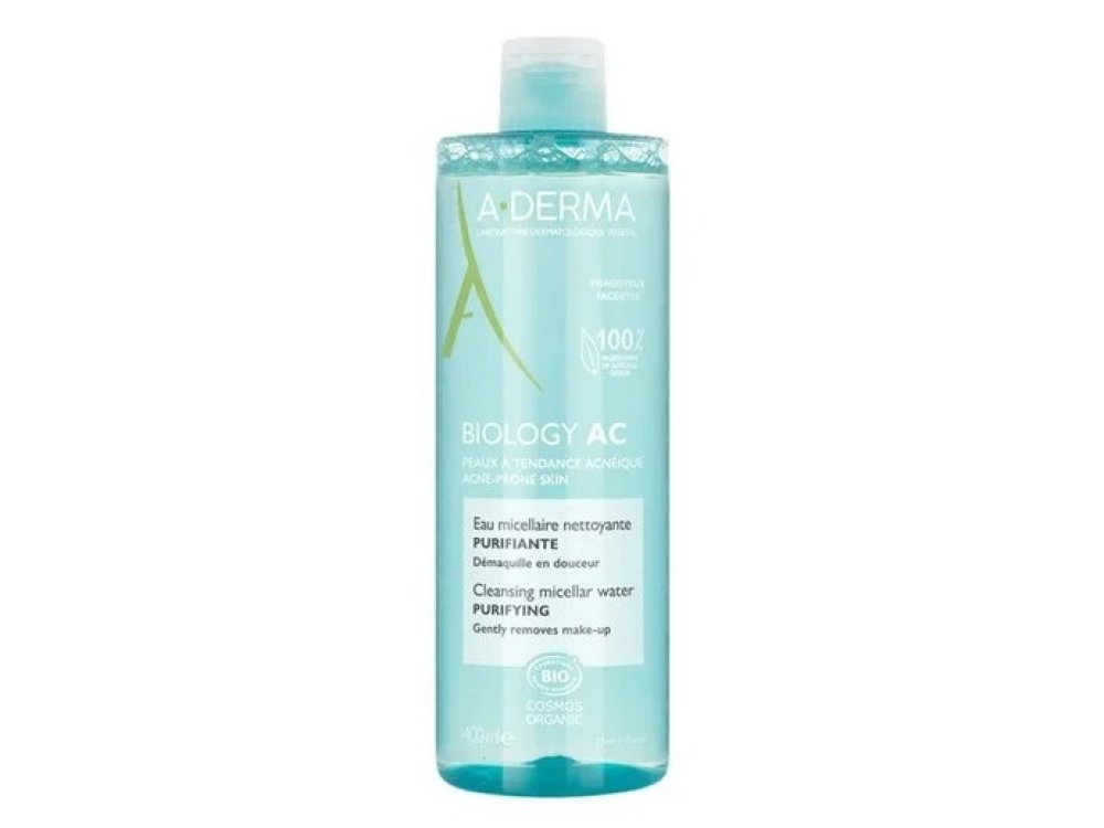 A-Derma Biology AC Eau Micellaire Purifiant, Νερό Καθαρισμού & Ντεμακιγιάζ Με Μικύλλια, 400ml