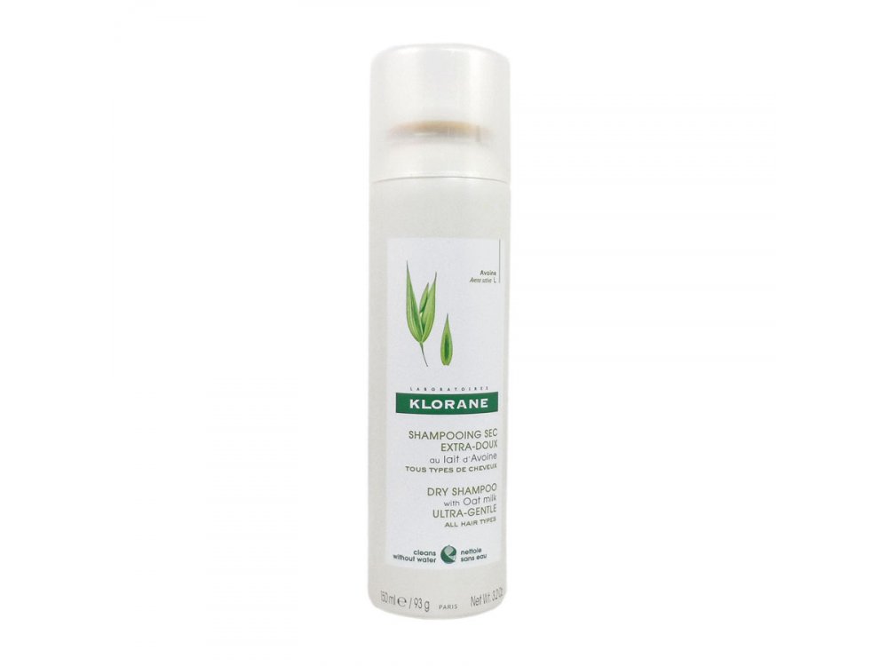 Klorane Dry Shampoo with Oat Milk Ultra-Gentle Ξηρό Σαμπουάν με  Βρώμη για Κάθε Τύπο Μαλλιών, 150ml