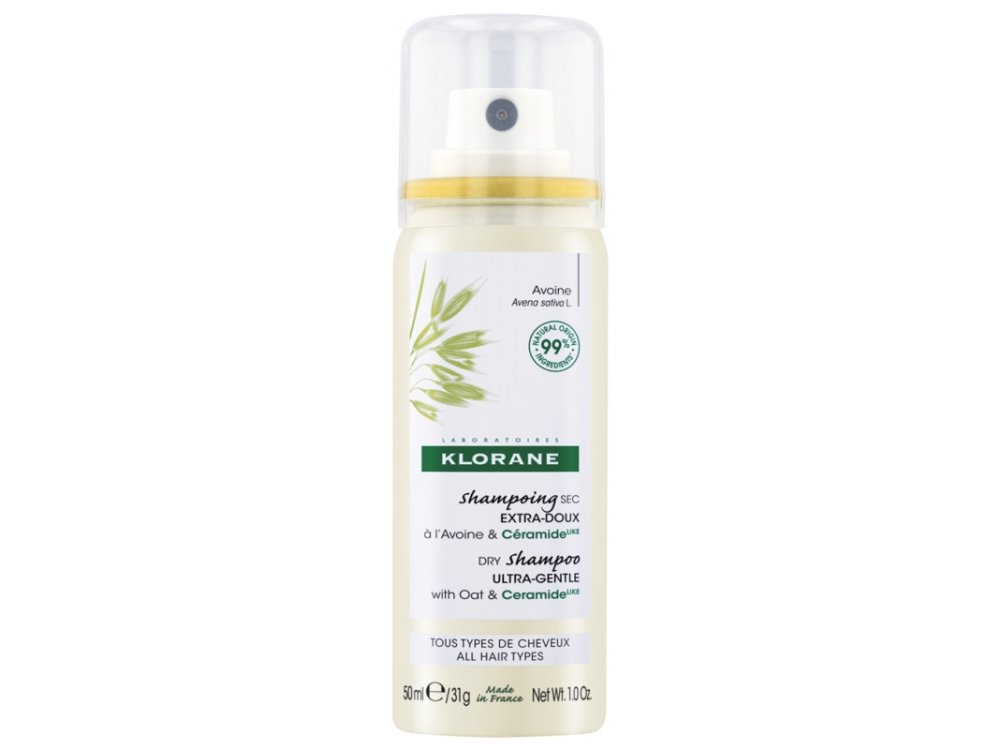 Klorane Dry Shampoo Ultra Gentle Oat & Ceramide Ξηρό Σαμπουάν με Βρώμη, 50ml