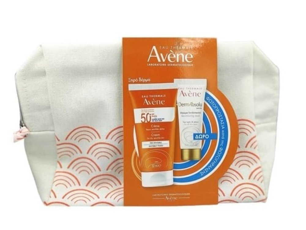 Avene Promo Cream SPF50+ Αντηλιακή Kρέμα Προσώπου για Ξηρό/Πολύ Ξηρό Δέρμα, 50ml & Δώρο Μάσκα Προσώπου Dermabsolu, 15ml