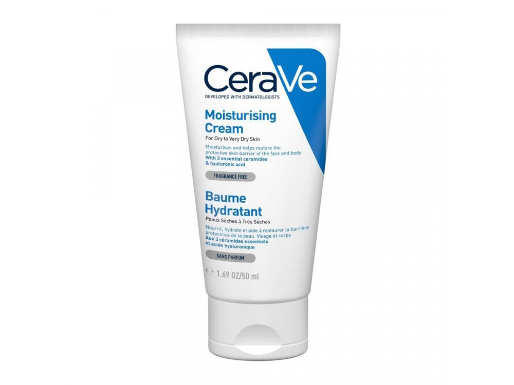 CeraVe Moisturizing Cream, για Πρόσωπο & Σώμα, Ξηρό & Πολύ Ξηρό Δέρμα, 50gr