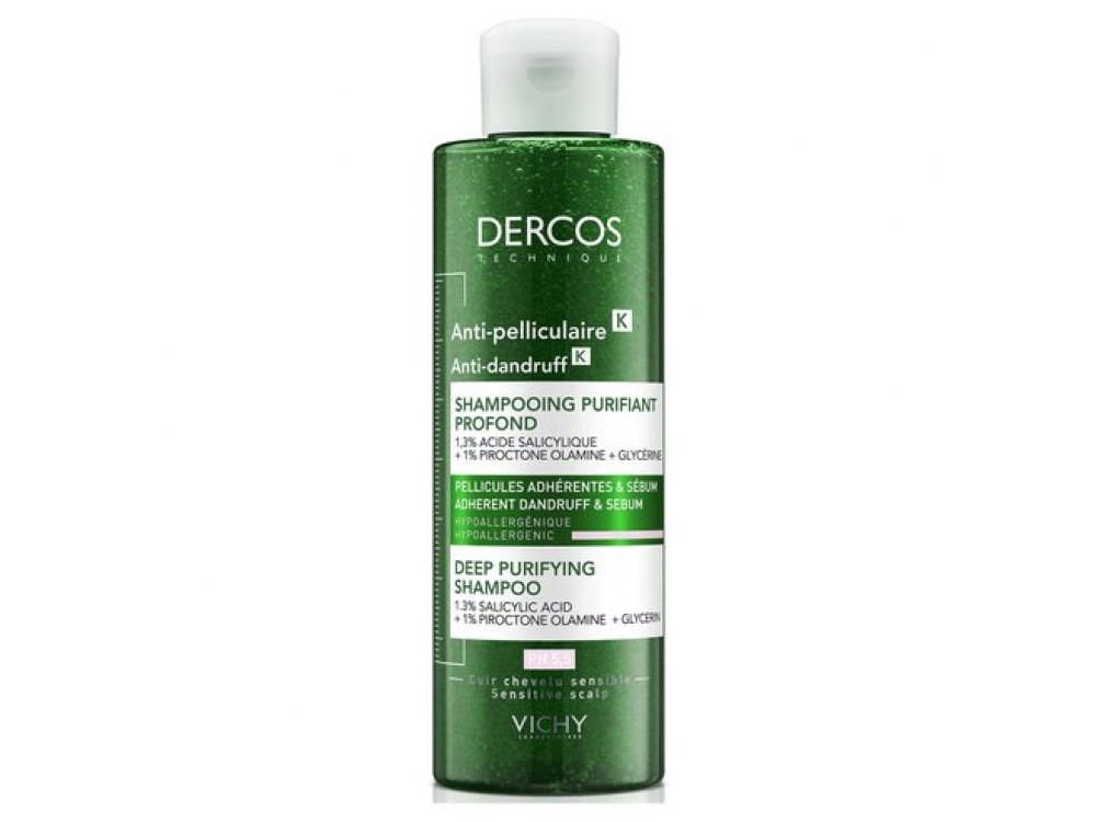 Vichy Dercos Anti-Dandruff K Deep Purifying Shampoo, Σαμπουάν Κατά της Πιτυρίδας, 250ml