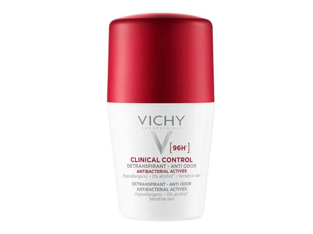 Vichy Clinical Control 96h Detranspirant Anti-Odor Deodorant Roll-on, Αποσμητικό για Ευαίσθητες Επιδερμίδες, 50ml