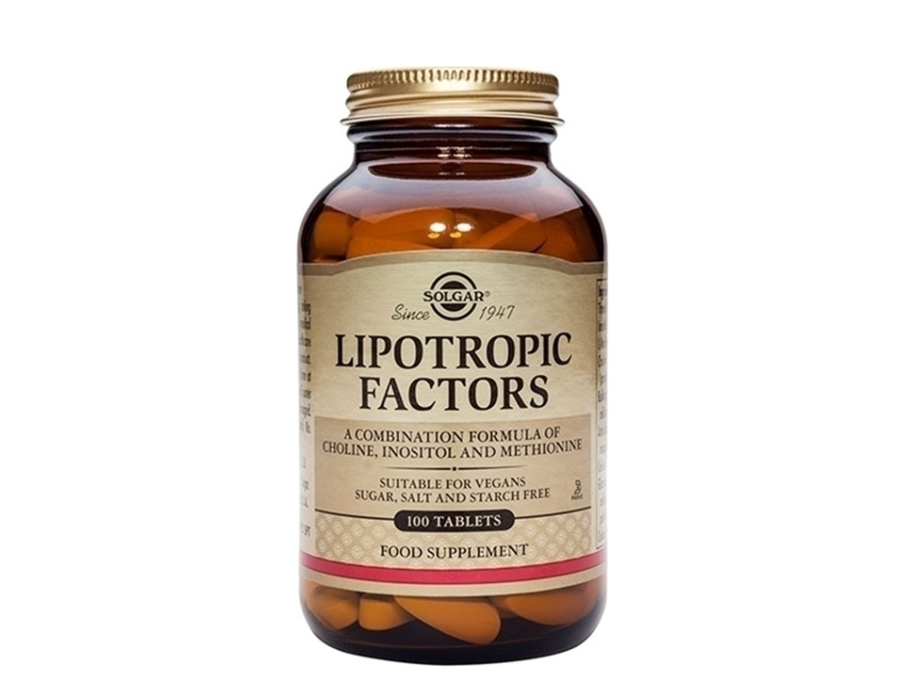 SOLGAR LIPOTROPIC FACTORS 100 tabs  Πρόληψη συσσώρευσης λίπους στο ήπαρ-μείωση χοληστερίνης-έλεγχος βάρους