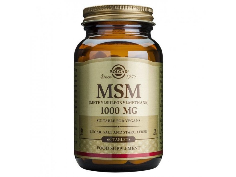 SOLGAR MSM 1000MG 60TABS