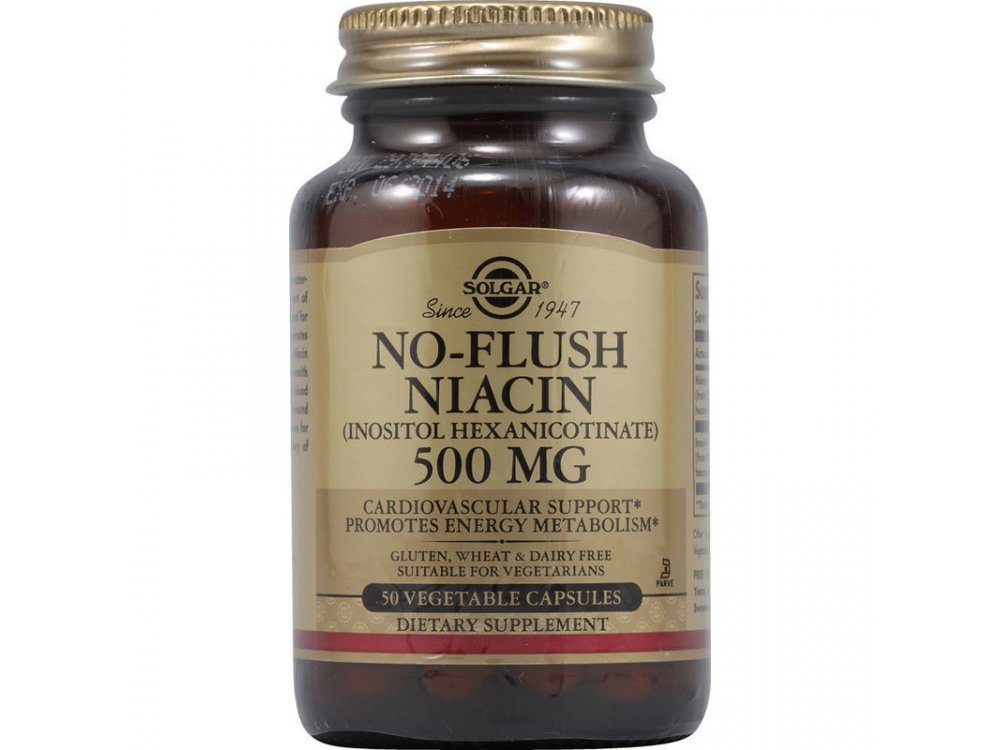 NoFlush Niacin 500 MG 50 Veggie Caps