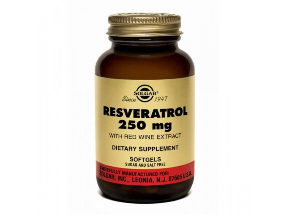 SOLGAR - RESVERATROL 250mg softgels 30s