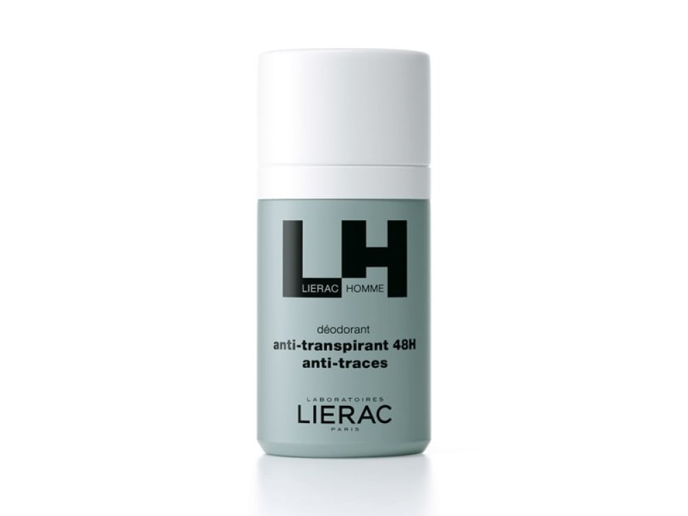 Lierac Homme Deodorant 48h, Ανδρικό Αποσμητικό με 48Ωρη Δράση κατά του Ιδρώτα Χωρίς Ίχνη, 50ml