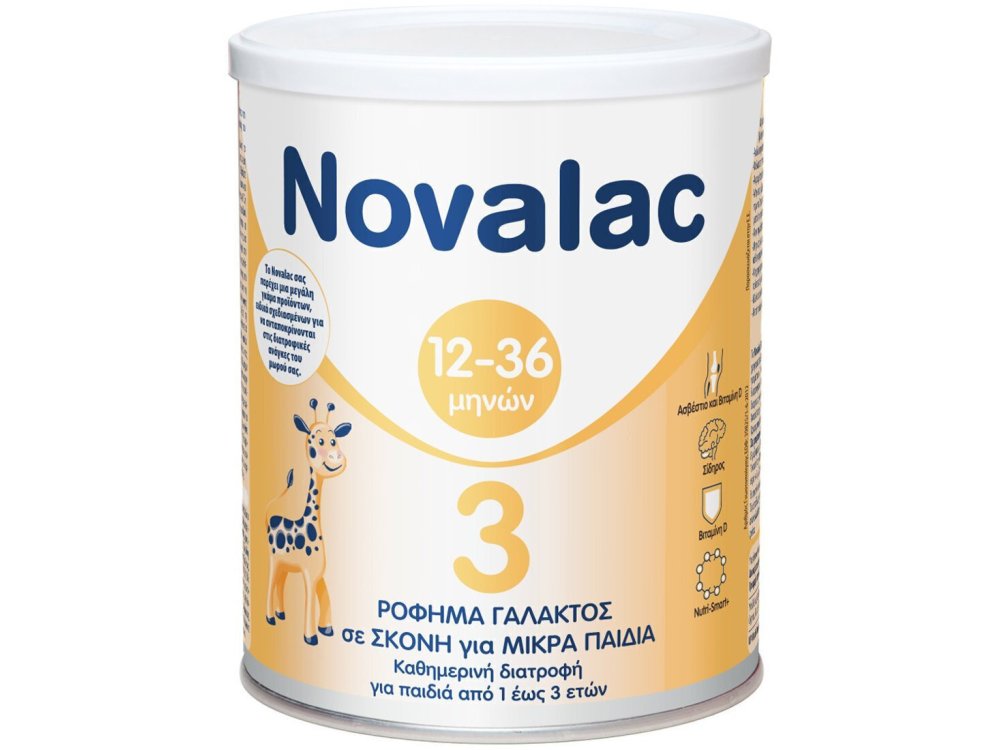 Novalac 3 400gr Ευχάριστη Διατροφή για Βρέφη και Παιδιά με Γεύση Βανίλιας