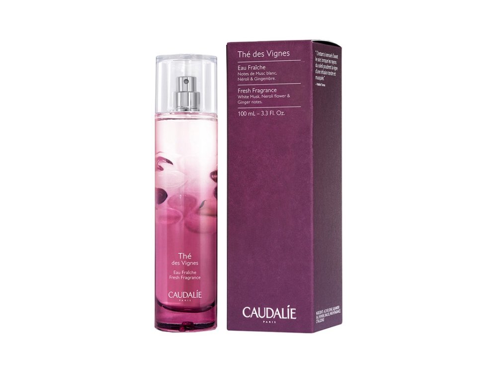 Caudalie The des Vignes Fresh Fragrance Γυναικείο Άρωμα με Νότες από Τζίντζερ, Λευκό Μόσχο, Νερολί, Άνθη  Πορτοκαλιάς και Γιασεμί, 100ml