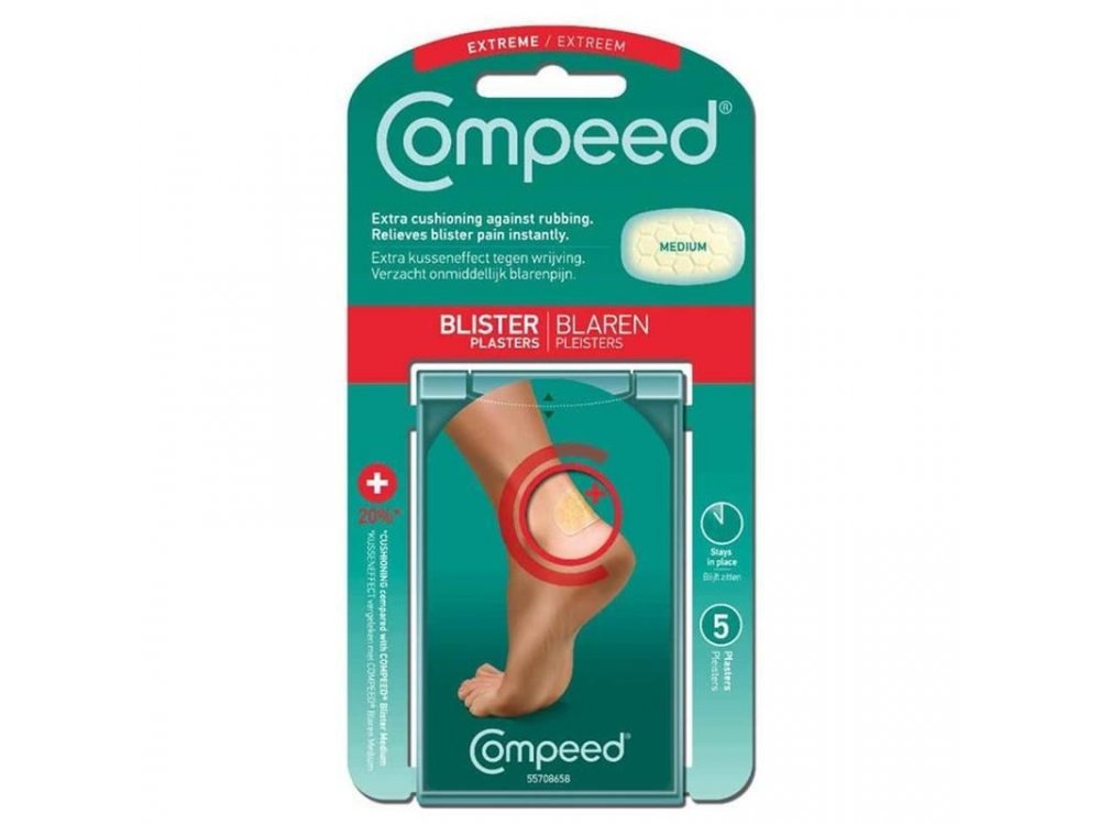 Compeed Blister Extreme Medium,  Επιθέματα Για Φουσκάλες Extreme Medium, 5τμχ/1συσκευασία