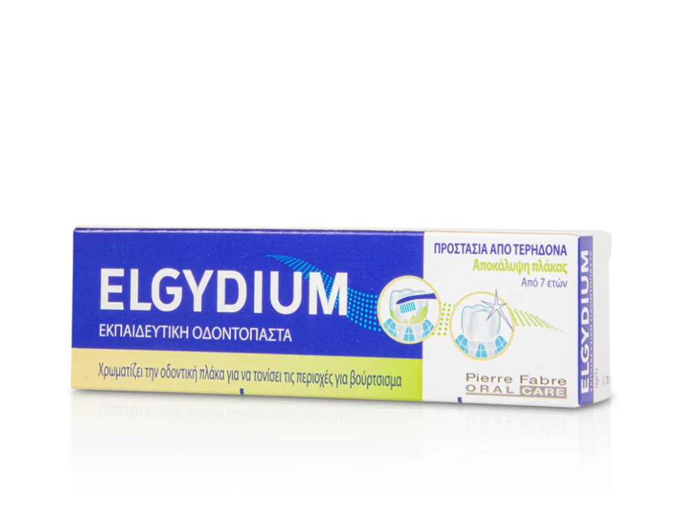 Elgydium Teaching Toothpaste Tooth Decay Protection, Εκπαιδευτική Οδοντόπαστα Αποκάλυψη Πλάκας, για Παιδιά από 7 Ετών, 50ml