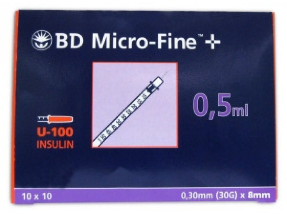 B-D ΣΥΡΙΓΓΑ ΙΝΣ. 0,5ml 30G (100τμχ.)