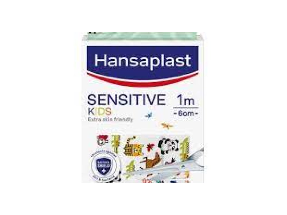 Hansaplast Sensitive Kids Animals Παιδικά Αυτοκόλλητα Επιθέματα, 1m x 6cm, 10 Strips