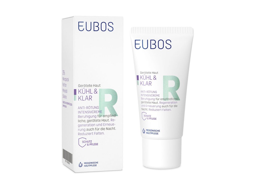 Eubos Cool & Calm Relieving Night Cream, Κρέμα Προσώπου Νυκτός για την Αντιμετώπιση της Ερυθρότητας, 30ml