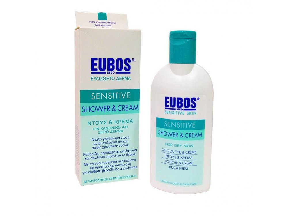 Eubos Sensitive Shower & Cream Απαλό Υγρό Καθαρισμού Σώματος για Ξηρή Επιδερμίδα 200ml
