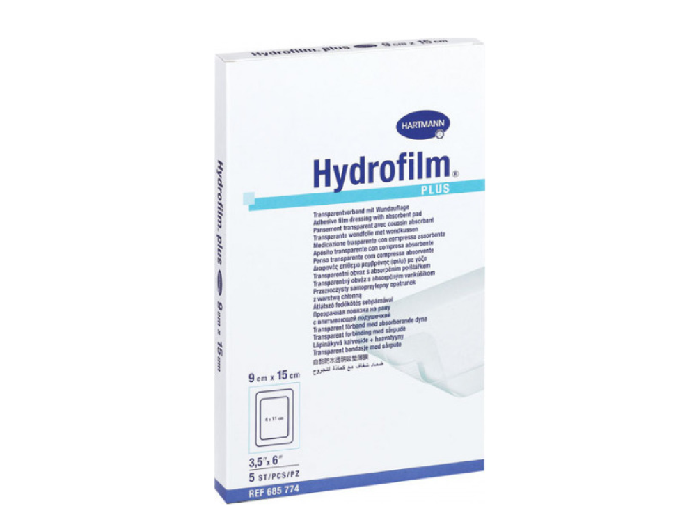 Hartmann Hydrofilm Plus 9cm x 15cm, Αυτοκόλλητα Επιθέματα Τραύματος, 5τμχ