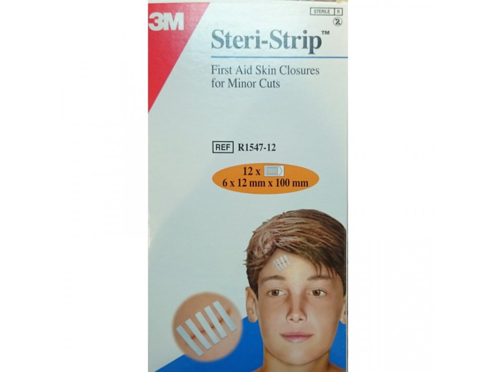 3M Steri Strip Αυτοκόλλητες Ταινίες Συγκράτησης Δέρματος, 1,2cm x 10cm,  12τμχ