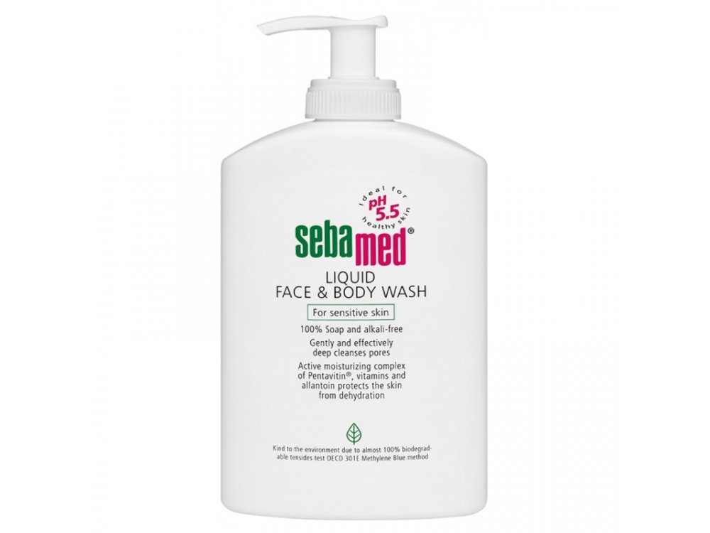 Sebamed Liquid Face & Body Wash, Ήπιο Καθαριστικό Προσώπου-Σώματος Χωρίς Σαπούνι 1000ml