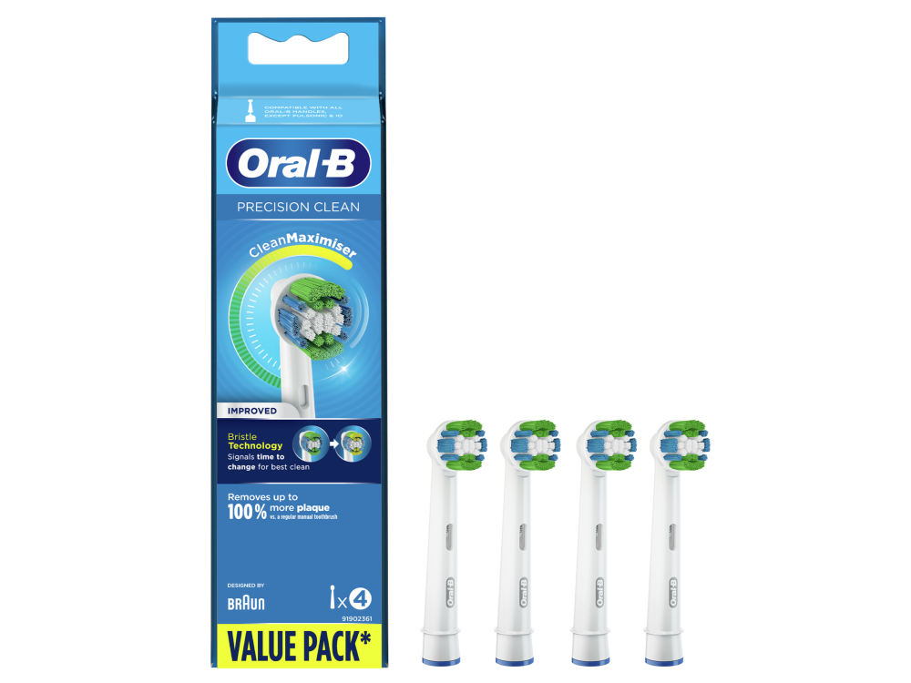 Oral-B Precision Clean CleanMaximiser Value Pack, Ανταλλακτικές Κεφαλές για Ηλεκτρική Οδοντόβουρτσα, 4τμχ
