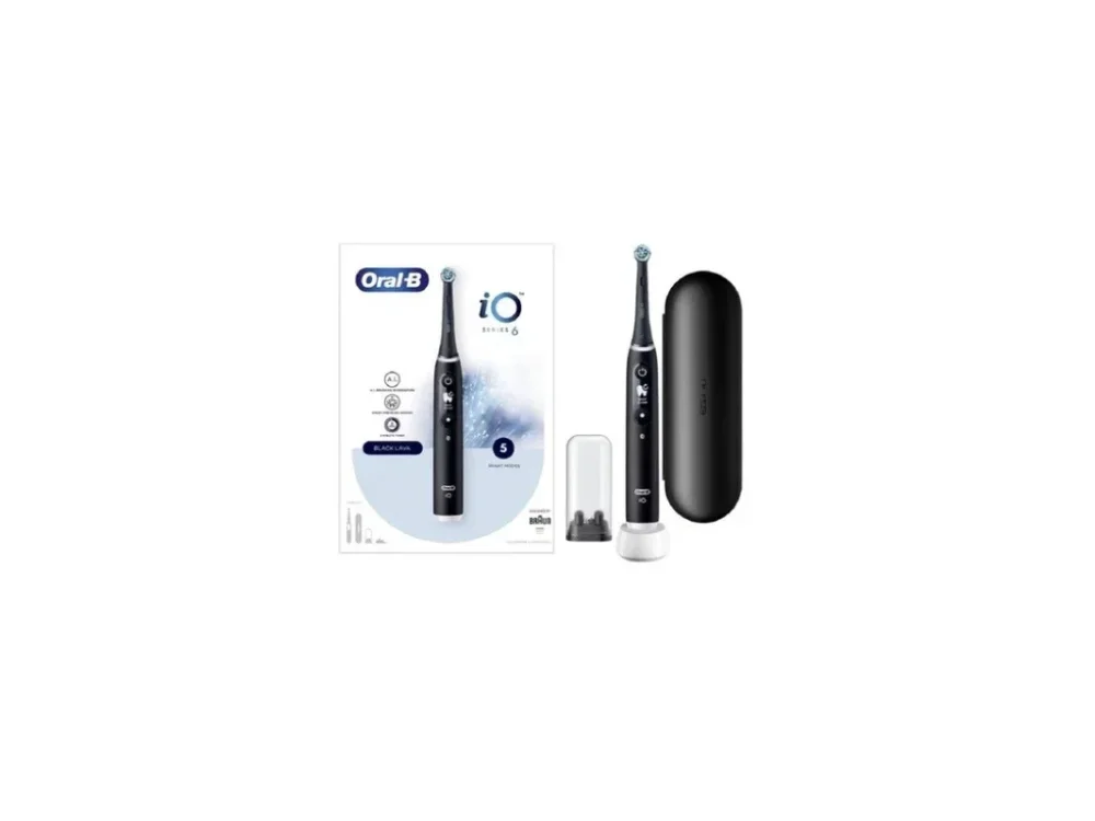 Oral-B iO Series 6 Rechargeable Electric Toothbrush Magnetic Βlack Lava Hλεκτρική Οδοντόβουρτσα, 1τμχ