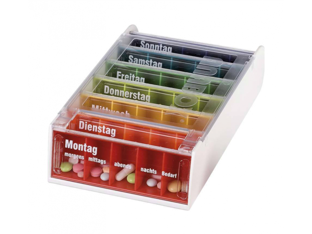 Anabox Εβδομαδιαία Θήκη Φαρμάκων με 7 ανεξάρτητες ημερήσιες θήκες με 5 θέσεις η κάθε μία, 1τμχ