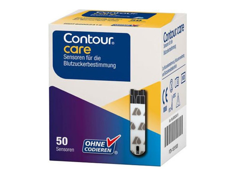 Ascensia Contour Care, Ταινίες Μέτρησης Σακχάρου για Χρήση με τον Κατάλληλο Μετρητή Σακχάρου, 50τμχ