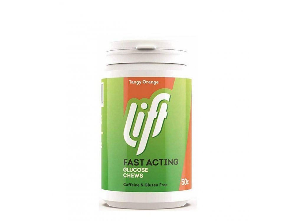 Gluco Tabs Lift Fast Acting Glucose Chews Tangy Orange, Ταμπλέτες Υπογλυκαιμίας με γεύση Πορτοκάλι, 50 tabs