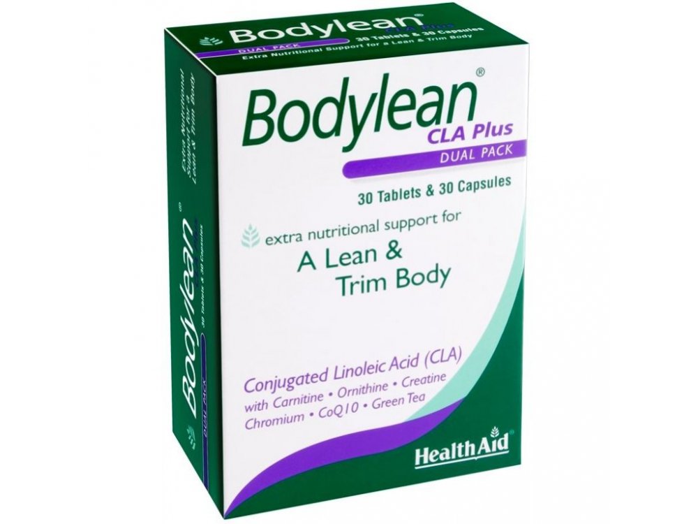 Health Aid Bodylean CLA Plus Συμπλήρωμα Διατροφής για Αδυνάτισμα & Σύσφιγξη, 30tabs & 30caps