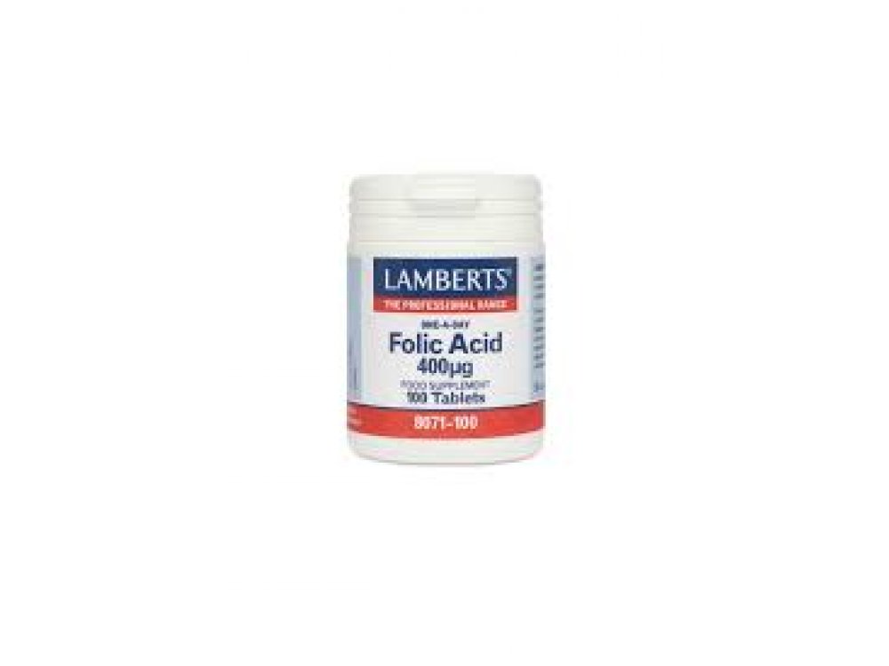 Lamberts Folic Acid 400_g Φυλλικό Οξύ 100 tablets