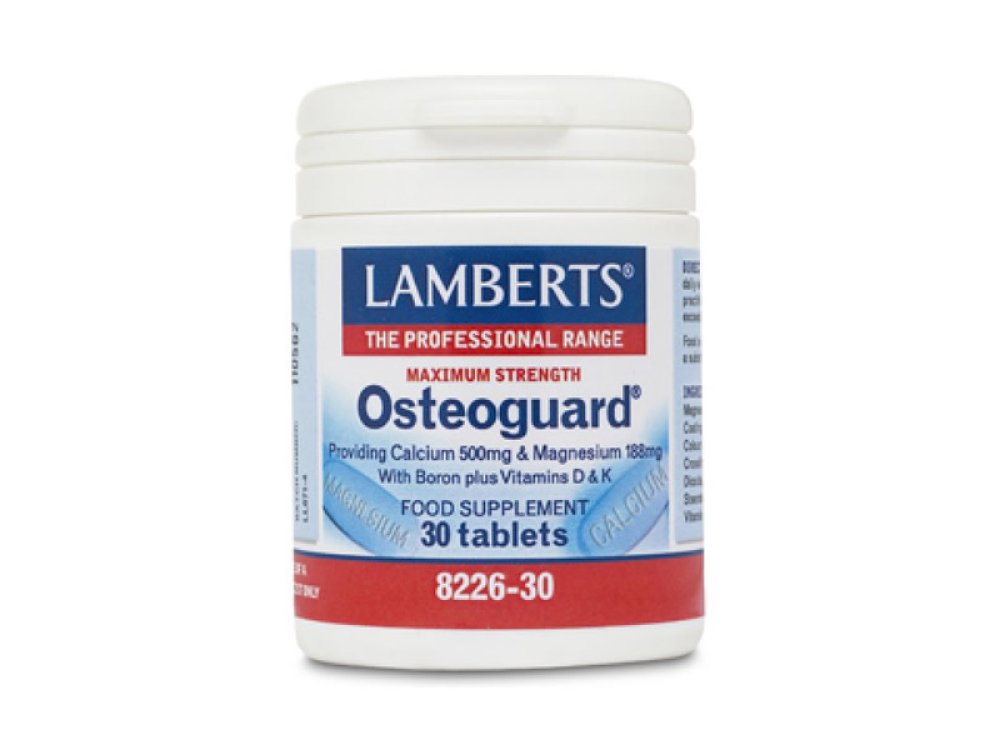 Lamberts Osteoguard Boron plus Vitamins D & K, Ολοκληρωμένη Φόρμουλα για Υγειή Οστά, 30tabs