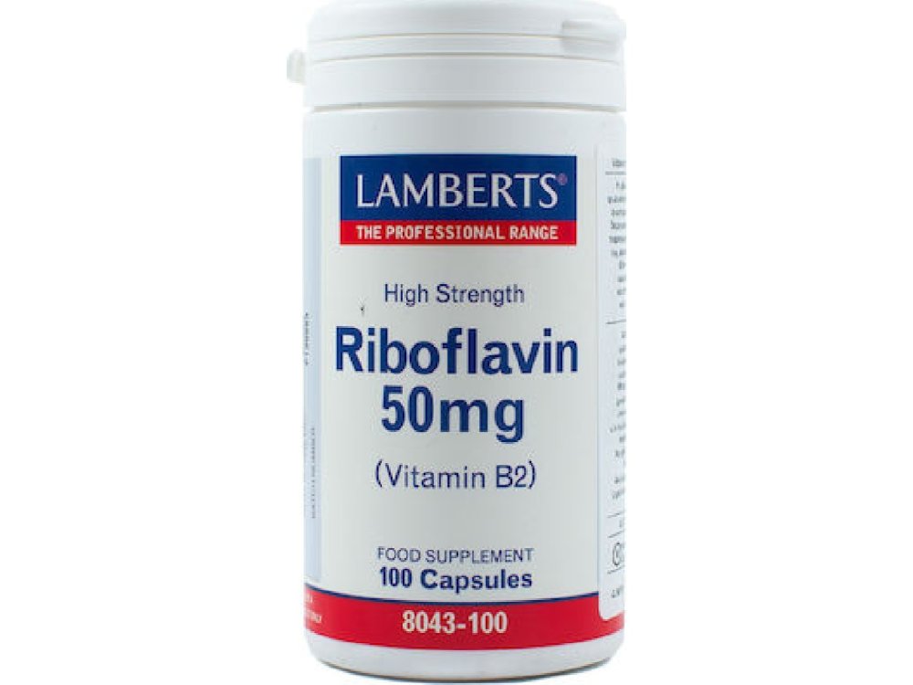 Lamberts B2 50MG Συμμετέχει στην Παραγωγή των Ερυθρών Αιμοσφαιρίων, 100caps