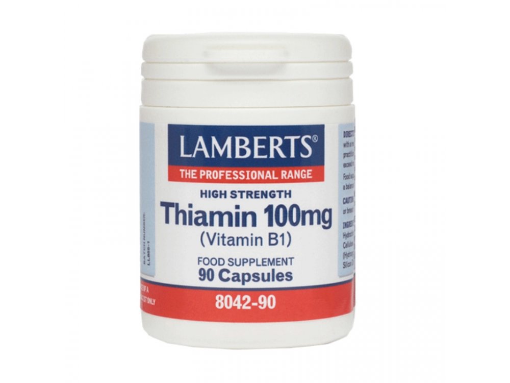 Lamberts Thiamin 100mg Vitamin B1 Για τη Διατήρηση της Ακεραιότητας του Νευρικού Συστήματος, 90caps