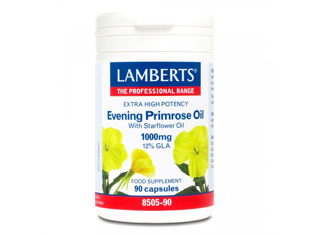 Lamberts Evening Primrose Oil για γυναίκες Κατά τη Διάρκεια της Εμμηνόπαυσης, Γυναίκες Κατά τη Διάρκεια της Έμμηνου Ρύσεως & για την Υγεία του Δέρματος σε Καλή Κατάσταση, 90caps