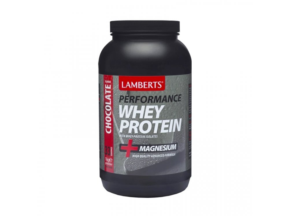 LAMBERTS Perfomance Whey Protein & Magnesium Σοκολάτα, 1000gr